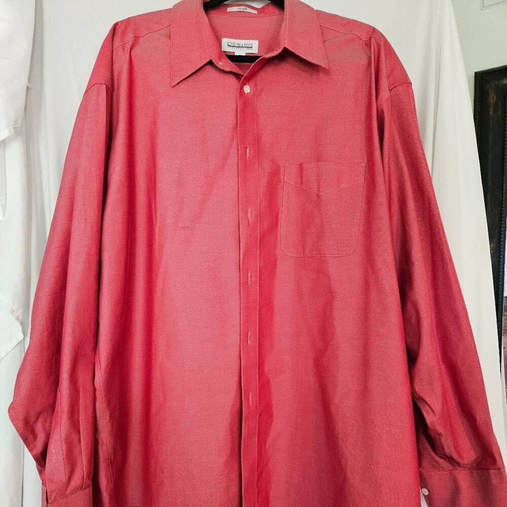 Joseph & Feiss International 80s 2-ply dress shirt size 17 1/2 (36/37) Red